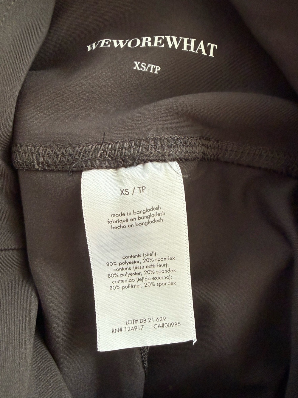 WeWoreWhat Lace Up Chocolate Black Leggings NWT Size XS - Picture 5 of 5